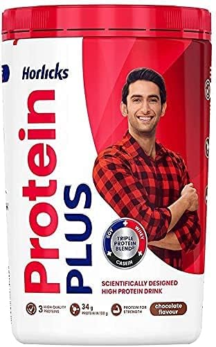 Protein Plus – Recipiente de chocolate con triple mezcla de suero de leche, soja y caseína, 14.11 oz (paquete de 2)
