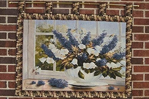 Tache – Tapiz floral de 33 x 24 pulgadas para colgar en la pared con bucles para colgar en la pared