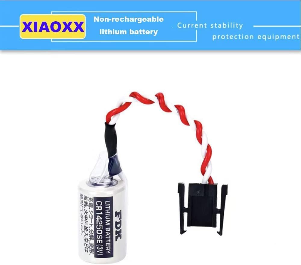 XIAOXX – Paquete de 3 baterías de litio CR14250SE de 3 V 1000 mAh CR14250SE 12AA para fuente de alimentación de respaldo FDK 1747-BA con enchufe