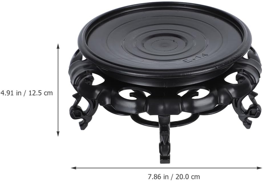 GANAZONO Taburete de madera para plantas, soporte de exhibición chino, soporte retro para maceta, estante decorativo para jardinera, estante para