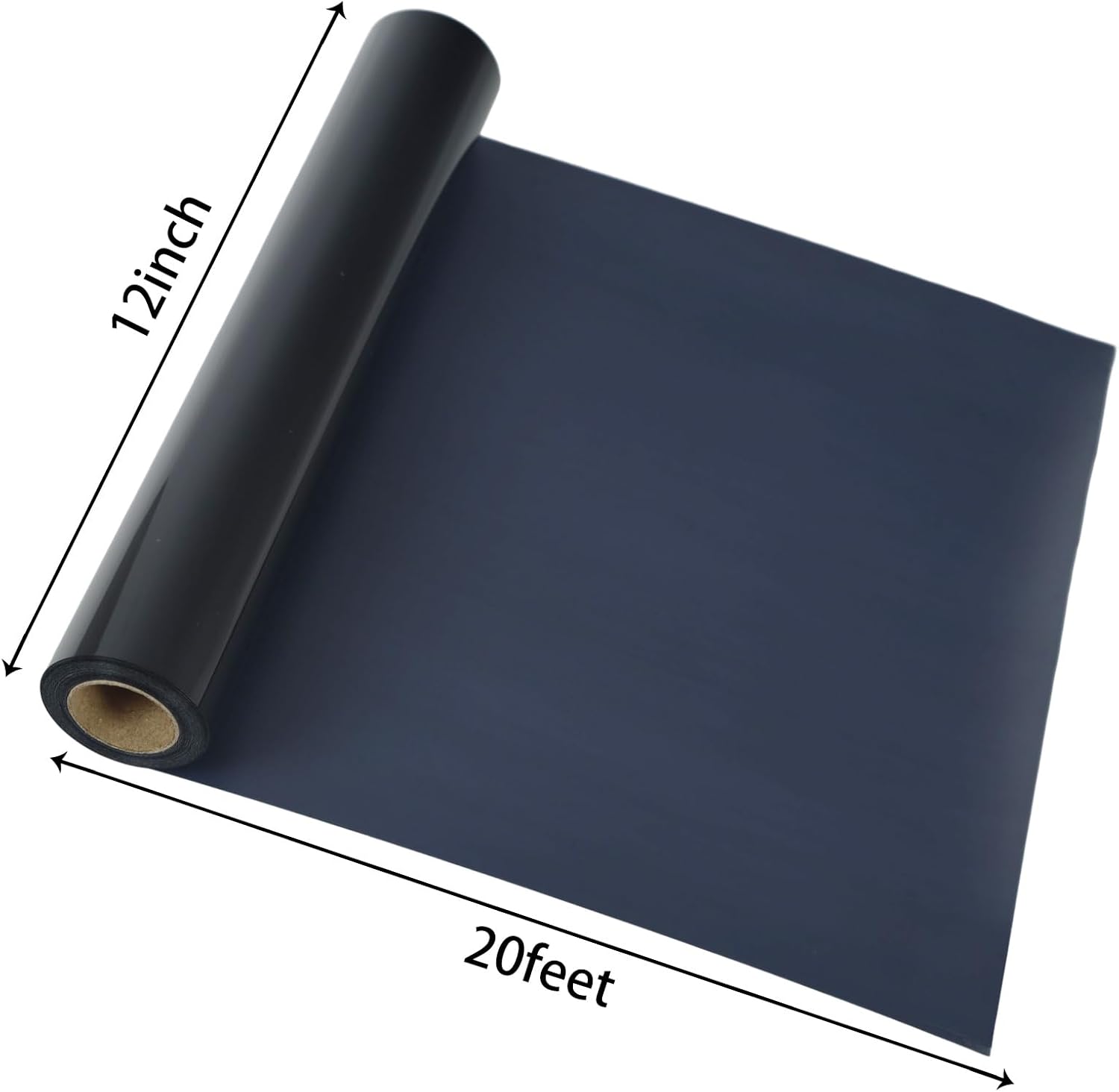 guangyintong Vinilo de transferencia de calor 3D Puff – 12 pulgadas x 20 pies de vinilo HTV negro soplado – Rollo de vinilo para planchar en camisas