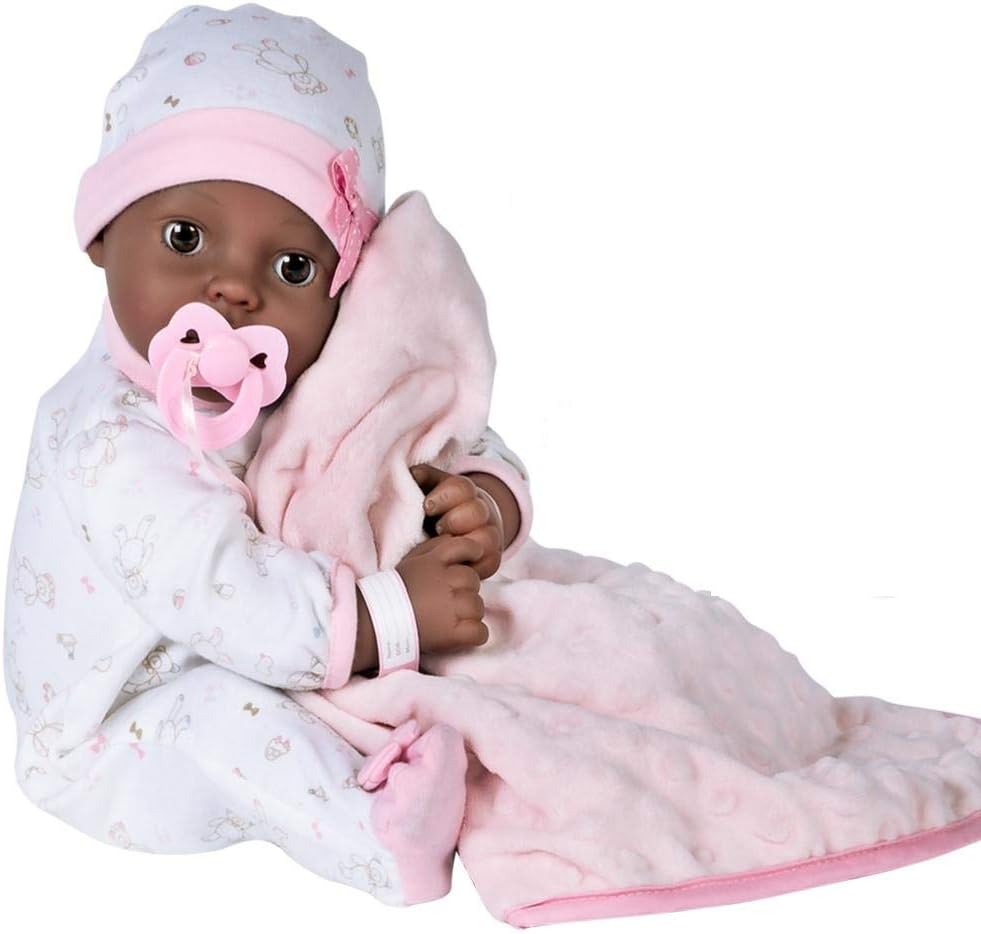 Adora Muñeca de adopción realista, muñeca adorable de 16 pulgadas con accesorios completos de 9 piezas, incluye chupete, pulsera de hospital, pañal