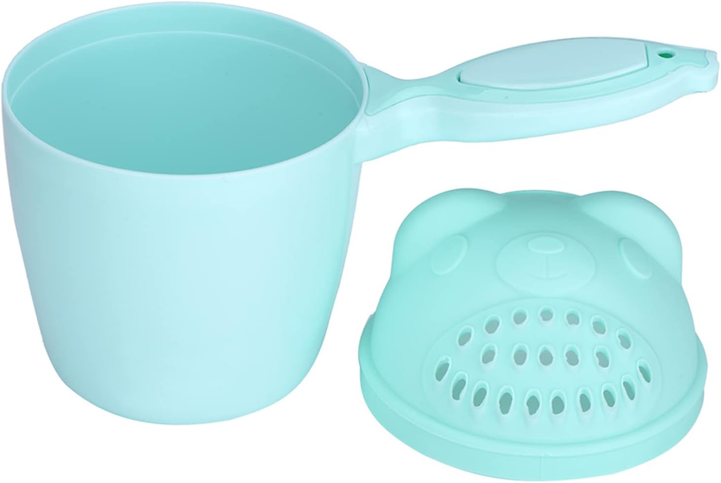 Taza de enjuague de baño para bebé, enjuague de champú para bebés, enjuague de baño desmontable sin desgarros, enjuague de baño para niños (verde)