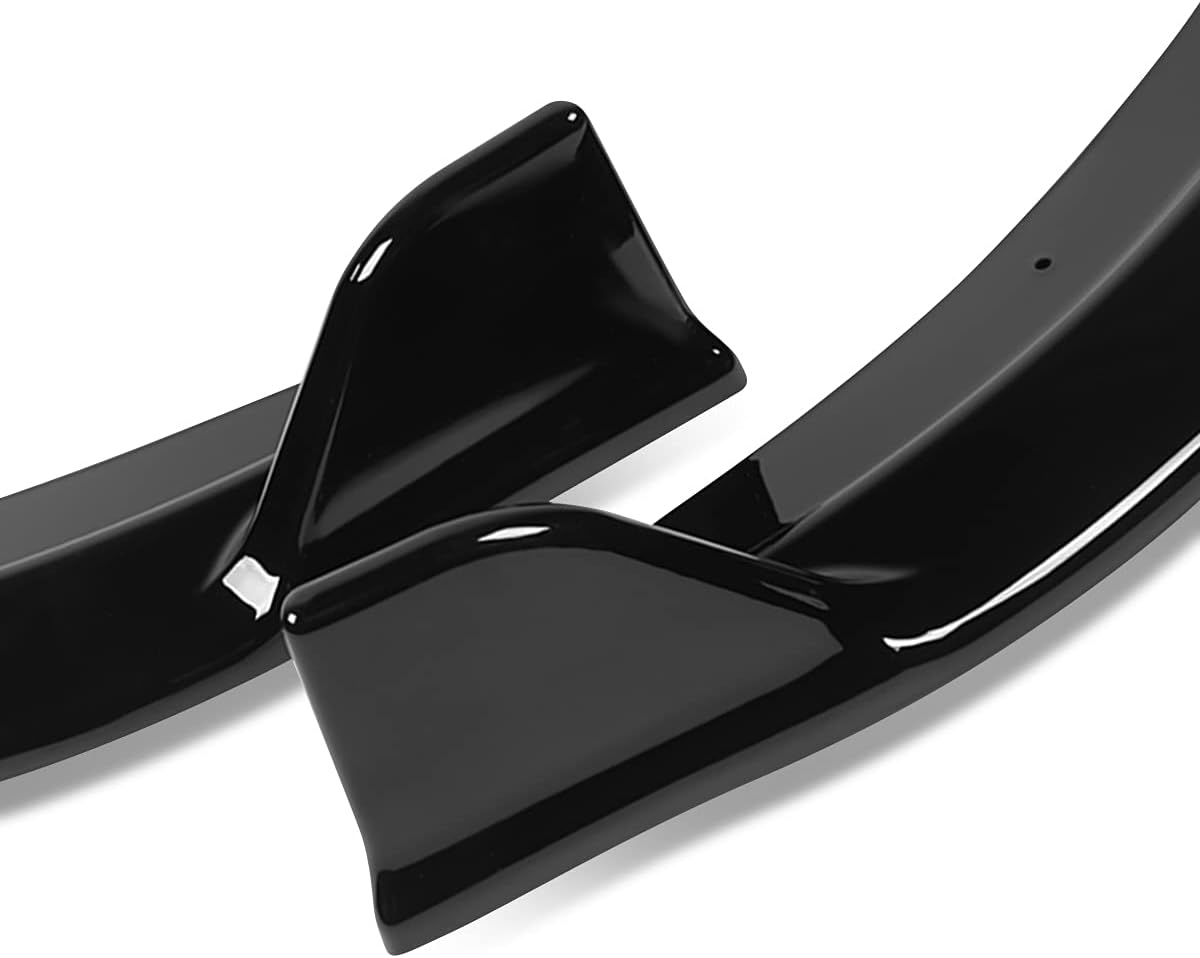 DNA MOTORING 2-PU-558-PBK – 3 labio de parachoques delantero de coche estilo GV compatible con MX-5 Miata 2009-2013, negro brillante