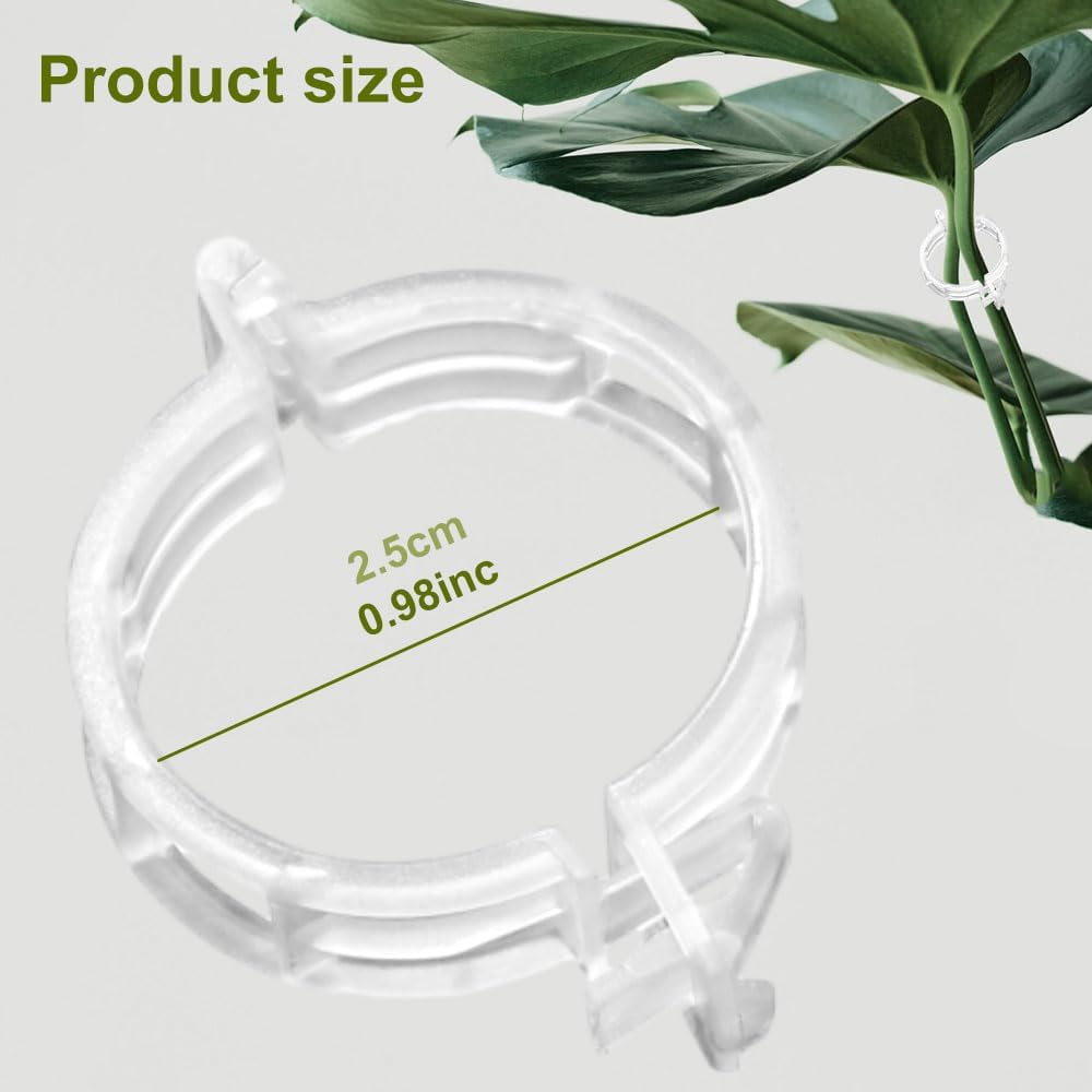 100 clips de soporte para plantas, 150200300 clips para plantas trepadoras, clips de plantas transparentes, clips de soporte para plantas, clips de