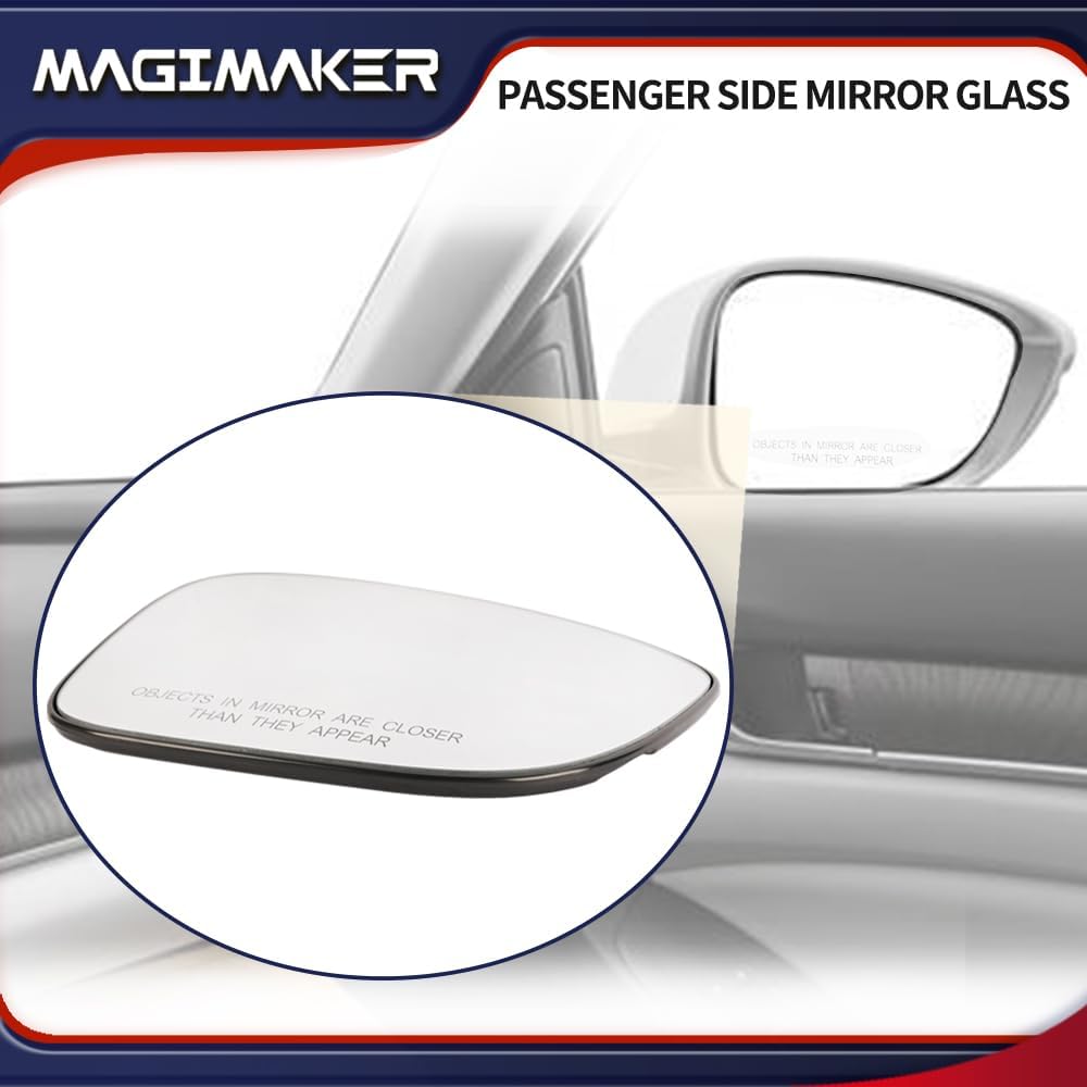 Espejo lateral derecho del pasajero con soporte trasero 76203-TVA-A21 compatible con Honda Accord 2018, 2019, 2020, 2021, 2022, vidrio calefactable