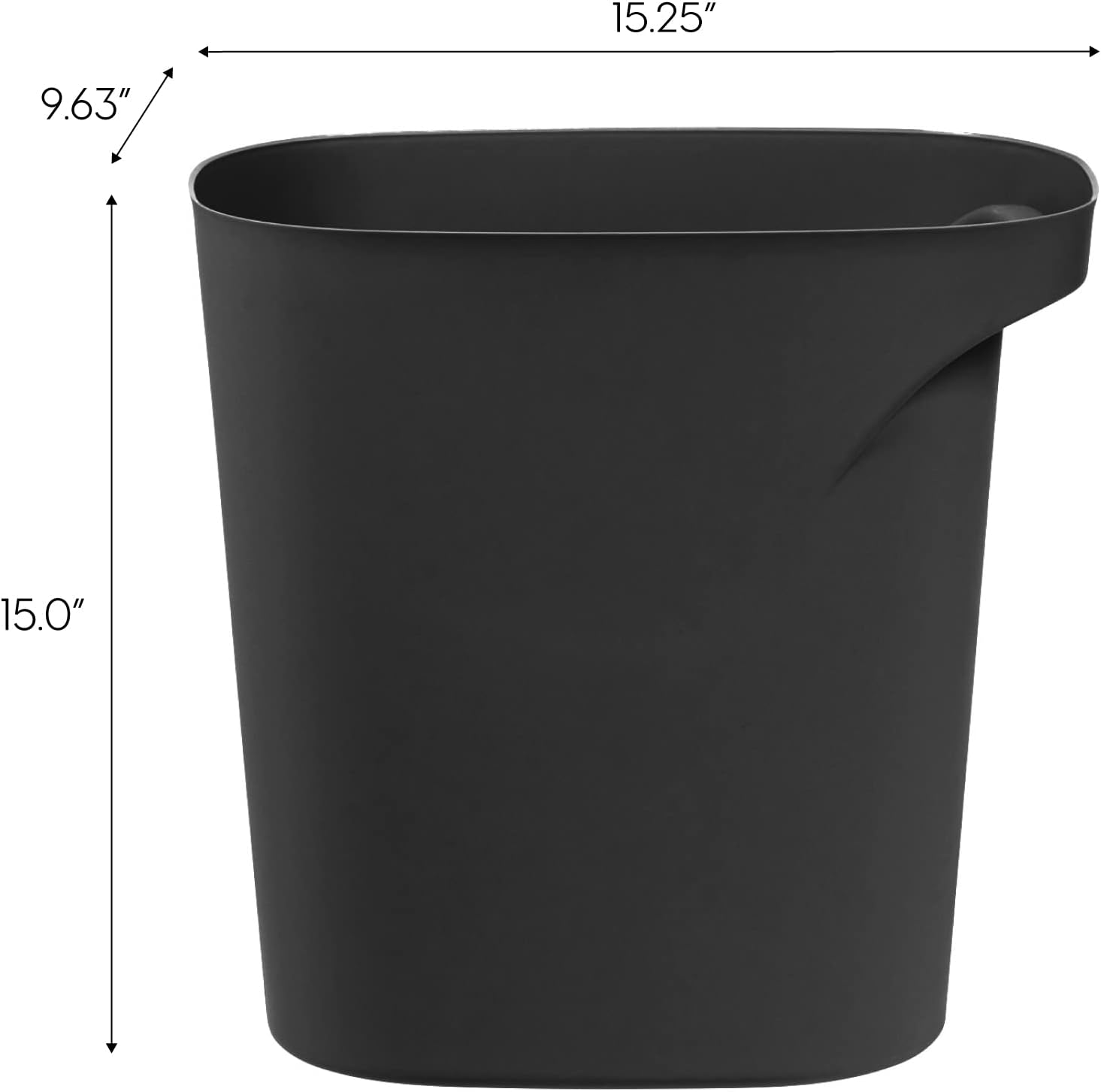 IRIS USA – Juego de 2 cubos de basura de plástico de 6 galones  24 cuartos de galón, paquete de 2, para el hogar, oficina, cocina, dormitorio, baño,