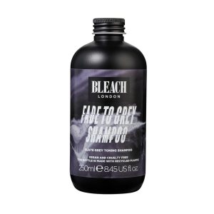 Bleach London Champú Fade to Grey  Fórmula de tonificación gris vegana y aprobada por PETA, para cabello rubio y gris, depósito de color, aspecto Bleach London Champú Fade to Grey  Fórmula de tonificación gris vegana y aprobada por PETA, para cabello rubio y gris, depósito de color, aspecto
