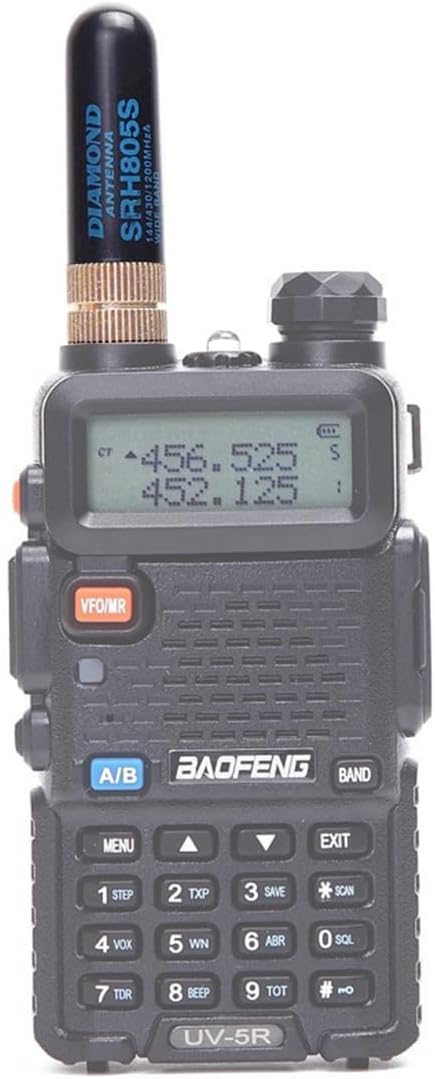 Mini antena corta para walkie talkie AR-805S SMA- Antena hembra de doble banda de alta ganancia de largo alcance compatible con Baofeng BF-888S,