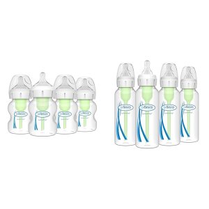 Dr. Brown’s Biberones anticólicos con pezones de flujo lento  Paquete de 4 Dr. Brown’s Biberones anticólicos con pezones de flujo lento  Paquete de 4