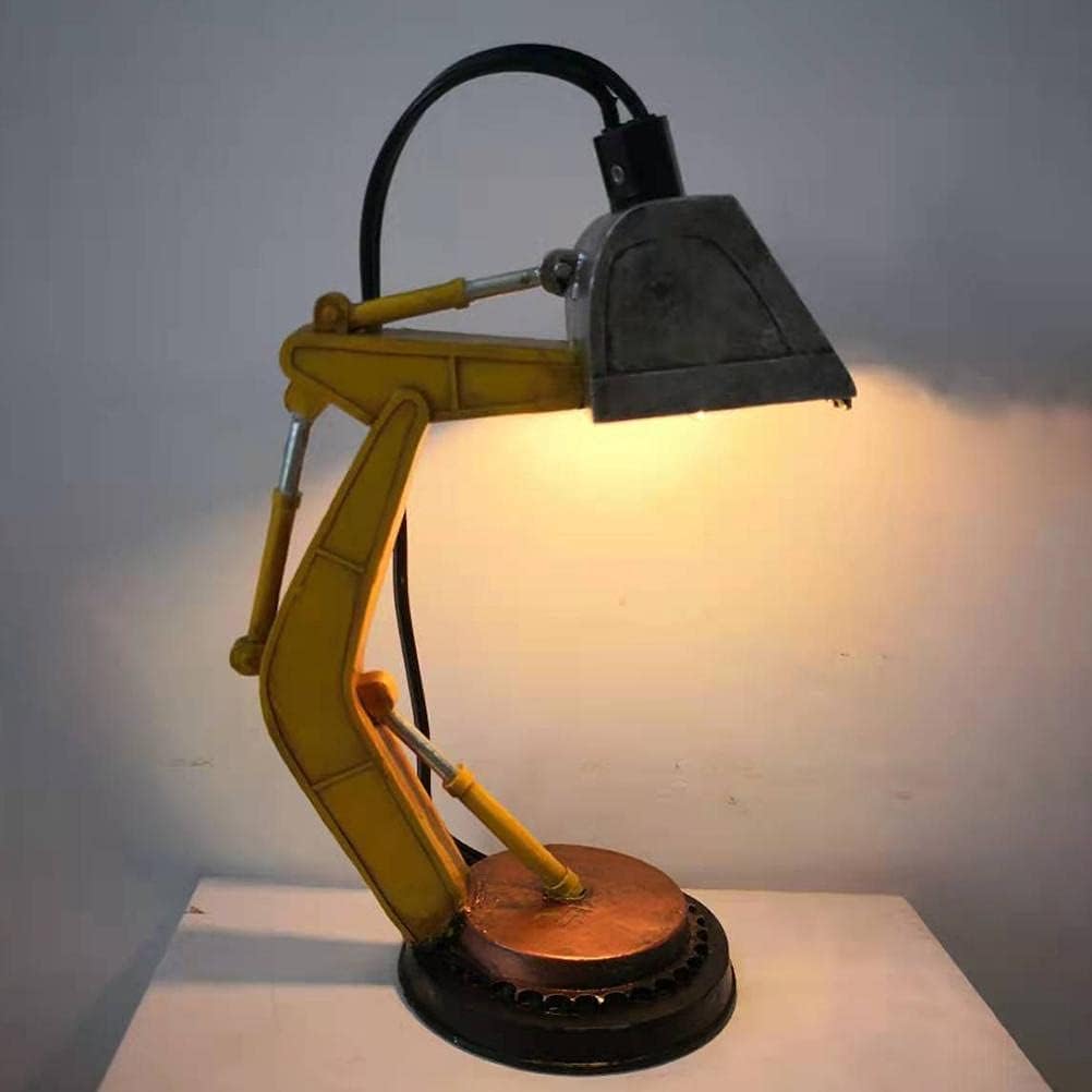TOPINCN Lámpara de escritorio de excavadora de diseño industrial, lámpara de escritorio de noche LED Digger para decoración del dormitorio del hogar