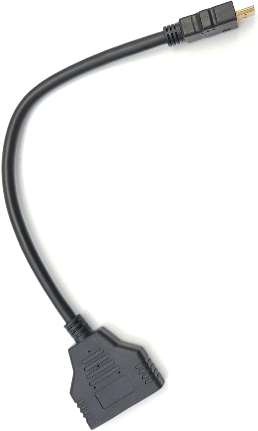 Links Divisor compatible con HDMI, 1 en 2 salidas, divisor HDMI 4K para monitores duplicados o solo espejo, 1×2 HDMI Splitter 1 a 2 Amplificador