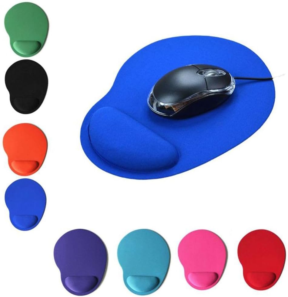 Alfombrilla de mouse con reposamuñecas, alfombrilla de mouse de EVA para juegos, base de goma antideslizante para laptop, PC, oficina, trabajo (gris)