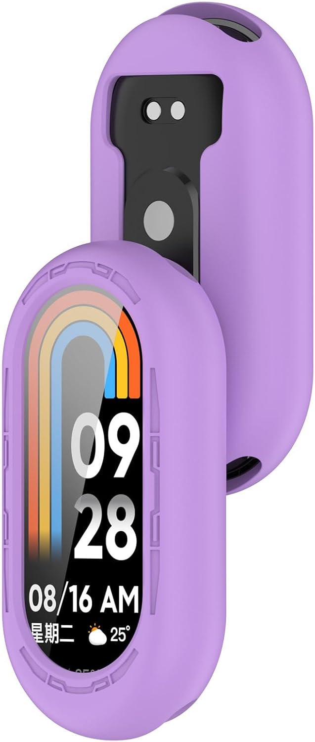 Funda protectora para Mi Band 8, a prueba de golpes, resistente a los golpes, funda de parachoques para Xiaomi Mi Band 8 Activity Tracker (4
