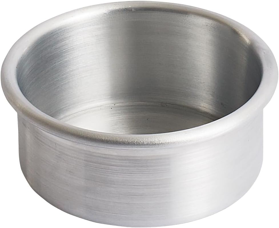 Winco Molde redondo para tartas de capa de aluminio resistente, 4″ x 2″