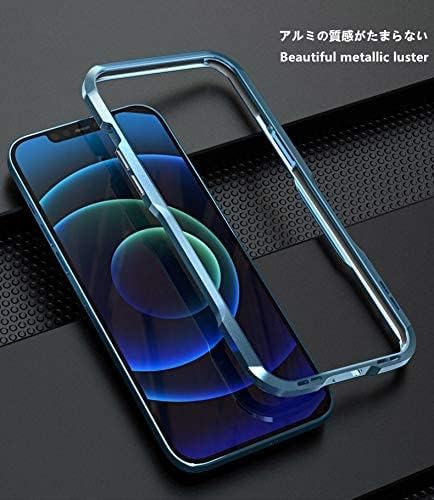HENGHUI Carcasa de aluminio para iPhone 13 Mini parachoques con marco de metal, absorbente de golpes, diseño delgado y fresco (13 mini, rojo)