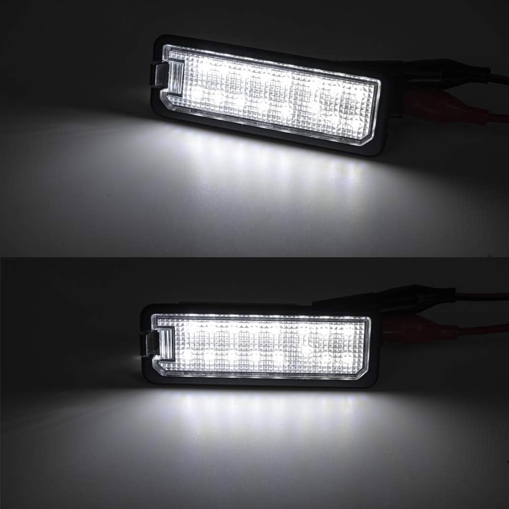 2 unids LED matrícula luces número placa lámpara para VW Amarok Eos Golf Mk7 nuevo escarabajo alimentado por xenón LED blanco libre de errores con