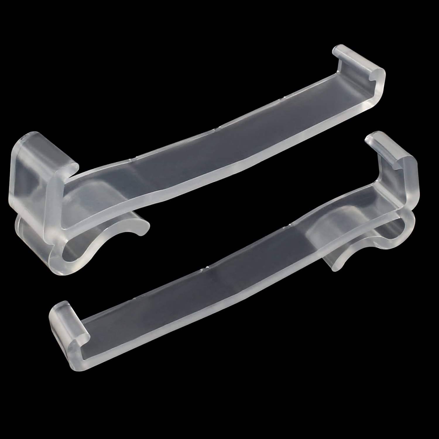 Clips para cenefa, 12 clips de plástico transparente de 3.25 pulgadas para ventana, clips de cenefa ocultos, clips de cenefa para cenefa horizontal
