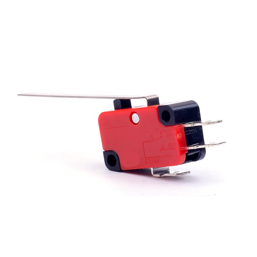 6 piezas V-153-1C25 Micro interruptor de límite largo recto bisagra palanca brazo SPDT Snap Action LOT para Arduino (paquete de 6) CYT1068