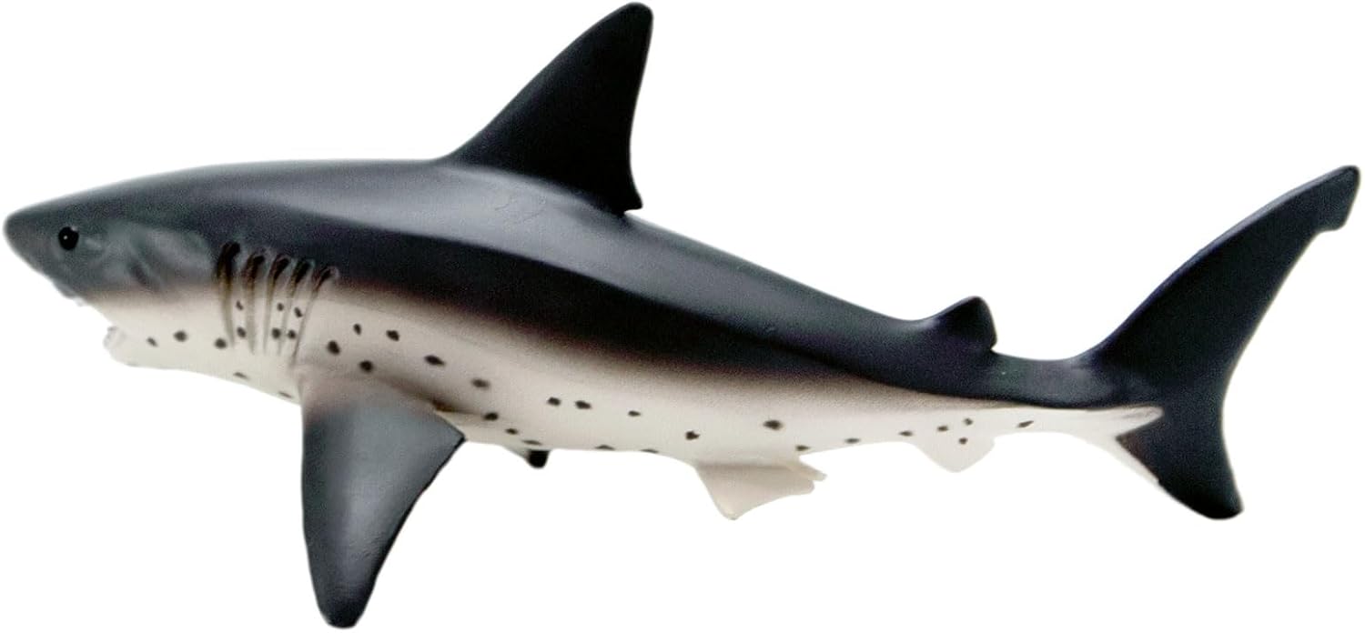 Safari Ltd. Figura de tiburón salmón  Pintada a mano, realista modelo de 5.5 pulgadas  Divertido juguete educativo del océano para niños, niñas y