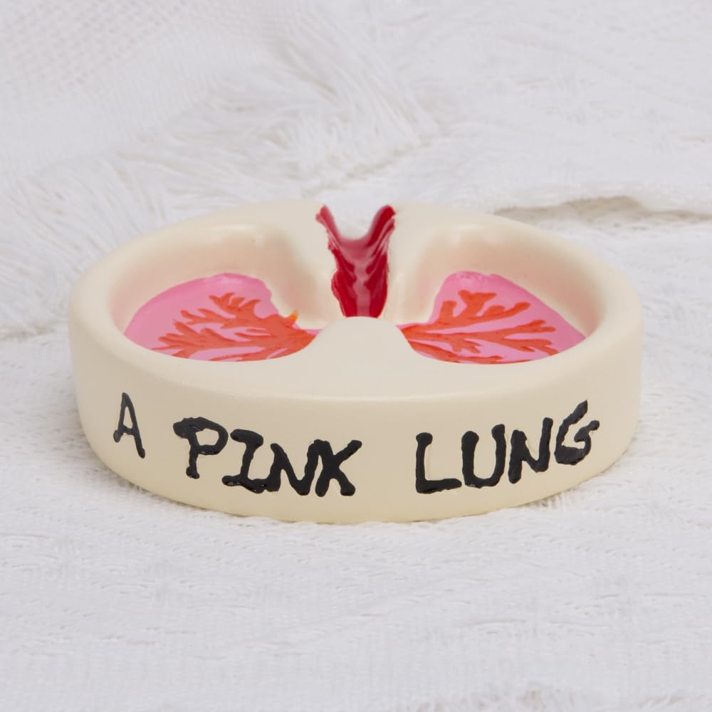 ZORZA Cenicero creativo con forma de pulmón de resina, divertido cenicero para decoración de mesa del hogar, regalo único para hombres y mujeres