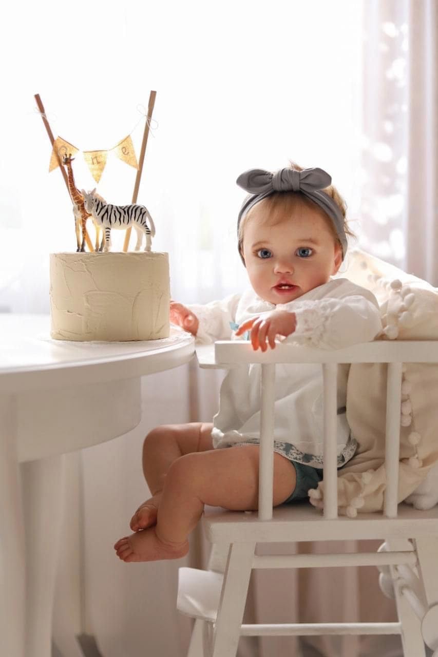 cosheng Muñeca de bebé Reborn para niñas de 24 pulgadas, muñeca de bebé realista de silicona suave con venas realistas para niños a partir de 3 años
