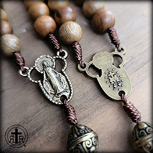 Wood Rosary – Elegantly Handmade Wooden Bead and Bronze Rosary Catholic or Christian Gift Rosaries