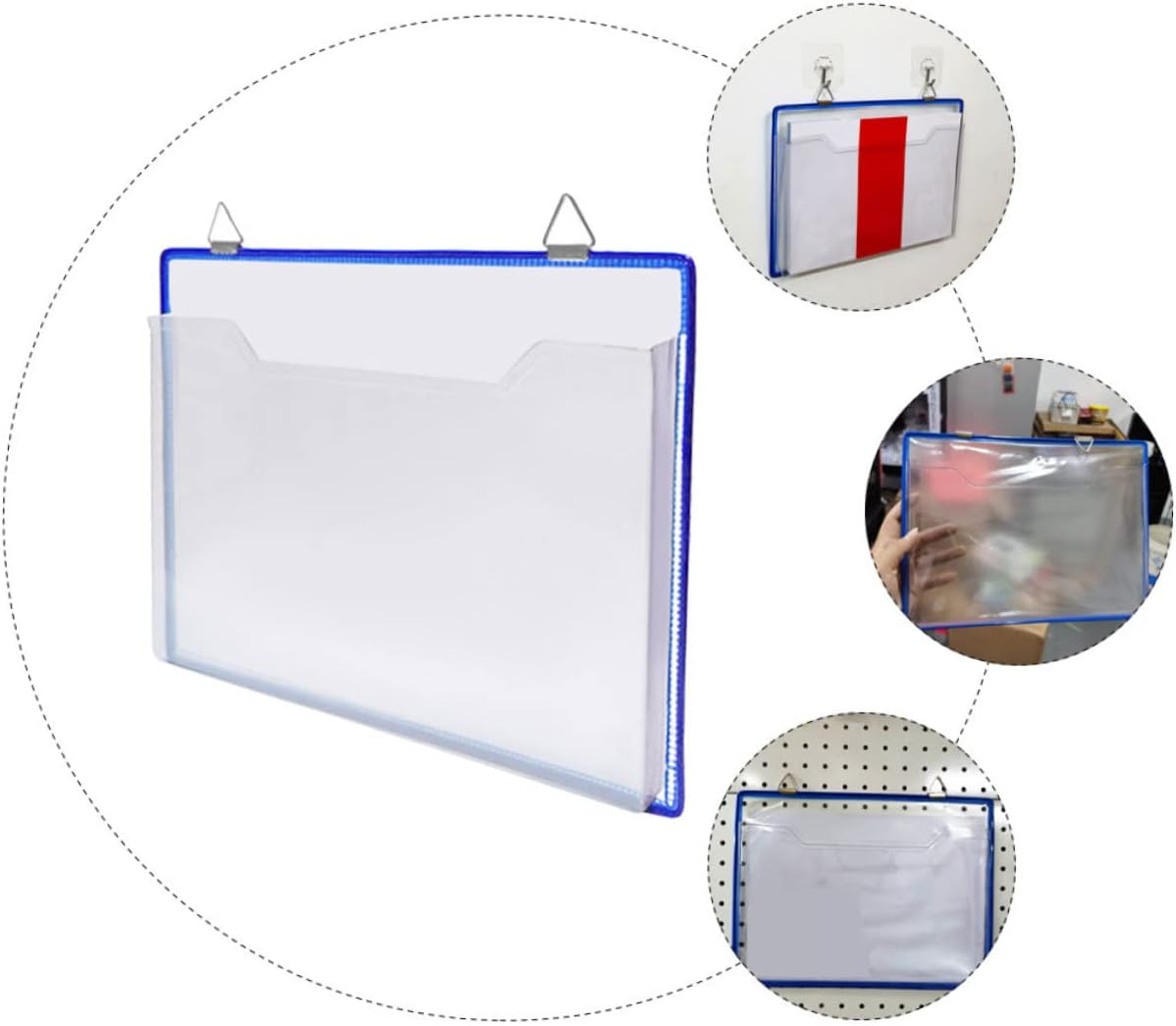 BESTOYARD Bolsa de almacenamiento de archivos, carpeta de archivos de oficina, conveniente bolsa de archivo, soporte para archivos colgantes,