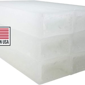 Blended Waxes Inc Bloque de 1 libra cera de parafina doméstica para enlatado fabricación de velas conservación de metal impermeabilización y una Blended Waxes Inc Bloque de 1 libra cera de parafina doméstica para enlatado fabricación de velas conservación de metal impermeabilización y una