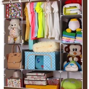 Armario portátil para armario, organizador de almacenamiento con estantes y cubierta para colgar ropa, armario portátil, organizador de ropa, Armario portátil para armario, organizador de almacenamiento con estantes y cubierta para colgar ropa, armario portátil, organizador de ropa,