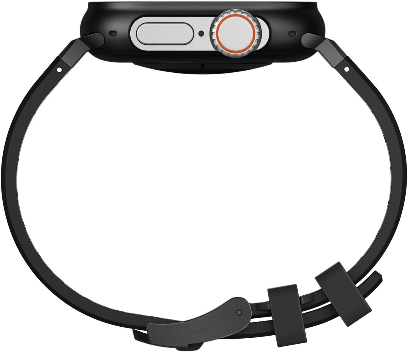 Compatible con Apple Watch Ultra 2 Band para hombre, correa de silicona y hebilla de acero inoxidable diseñada para iPhone Watch, correas iWatch