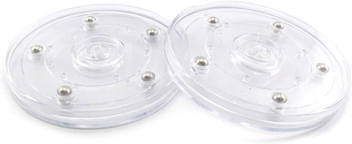 SDTC Tech Lazy Susan – Juego de 2 organizadores giratorios de 4 pulgadas con rodamientos giratorios de 360 grados para armarios de esquina de