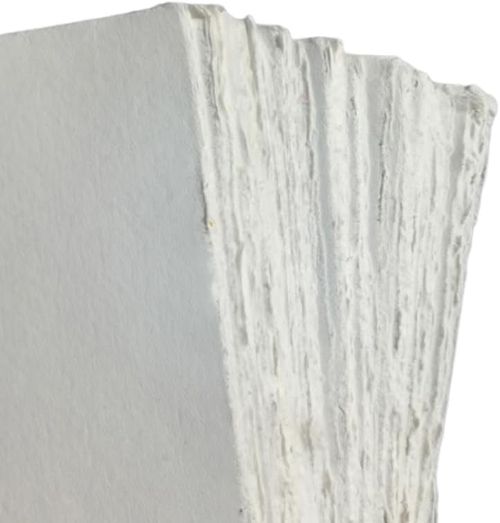 Habiller Hojas sueltas de papel de algodón con borde de cubierta para escribir caligrafía, impresión, manualidades de álbumes de recortes, mapa,