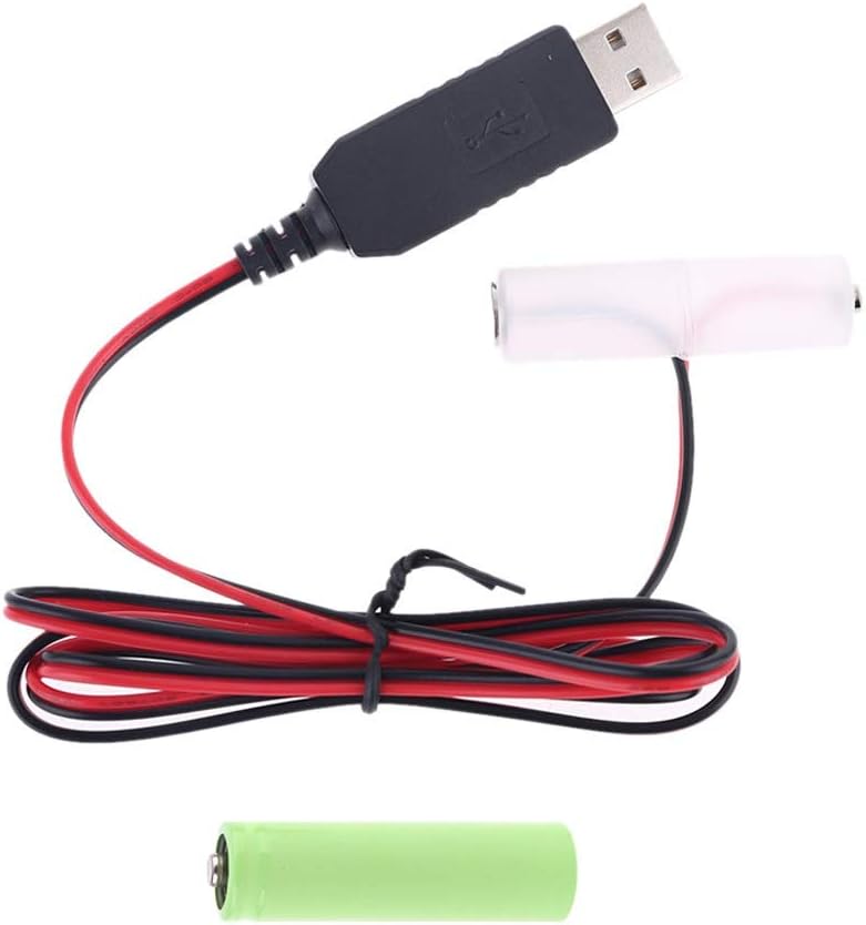 Adaptador de fuente de alimentación del eliminador de batería AA, cable de fuente de alimentación USB de 3.3 ft, 1.5 V – 6 V, 4 tipos para elegir,