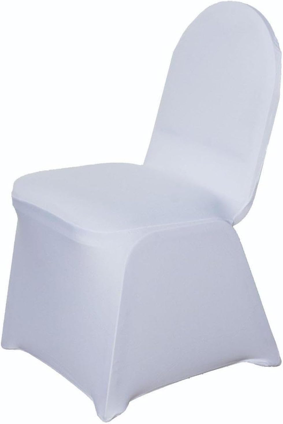 Efavormart – 100 fundas para sillas de banquetes de elastano elástico blanco para banquetes y eventos, para bodas, fiestas, banquetes y catering
