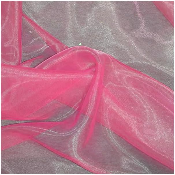 Paquete de 10 yardas de tela de organza transparente para vestidos de boda, moda, manualidades, decoraciones, seda brillante de 44 pulgadas, más de