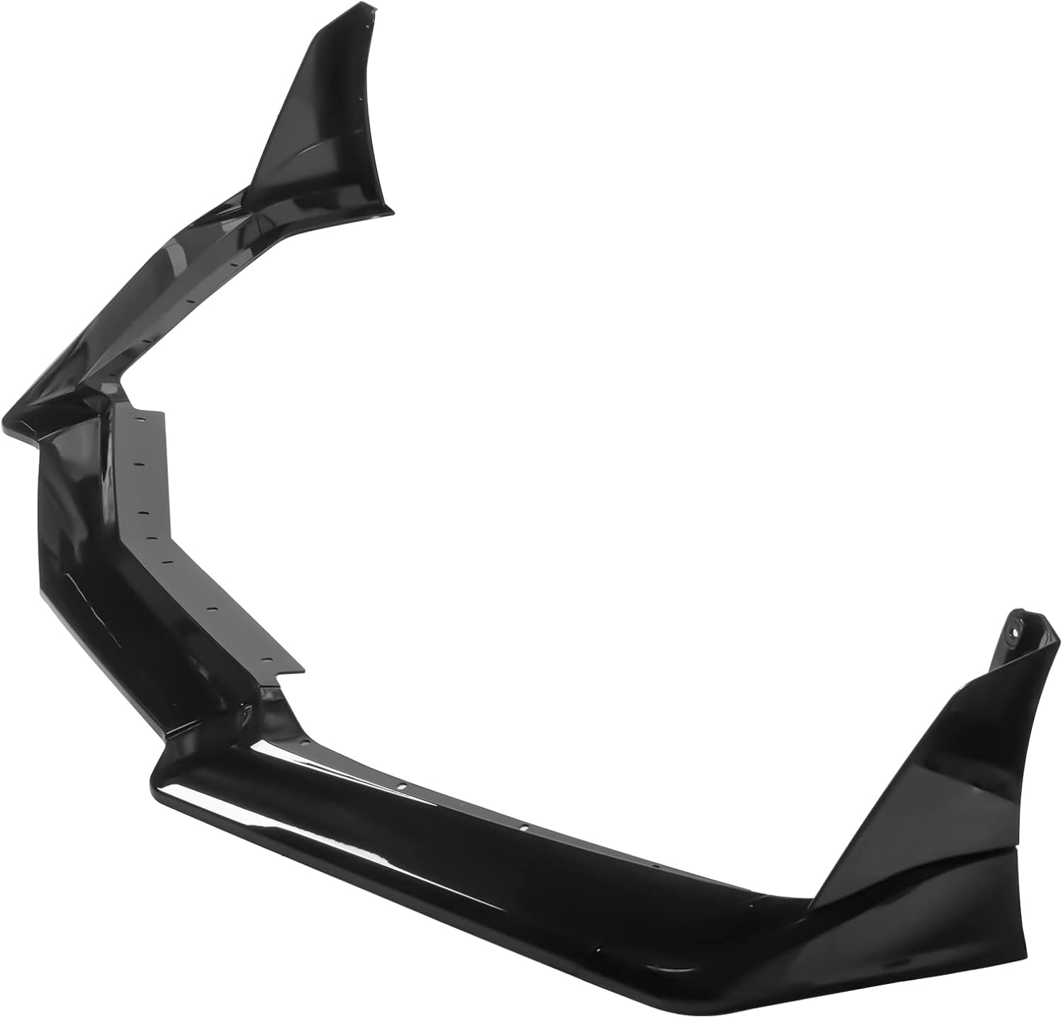 IKON MOTORSPORTS Borde de parachoques delantero compatible con Chevrolet Corvette 2020-2024, ZR1 estilo ABS brillante negro cenefa alerón divisor