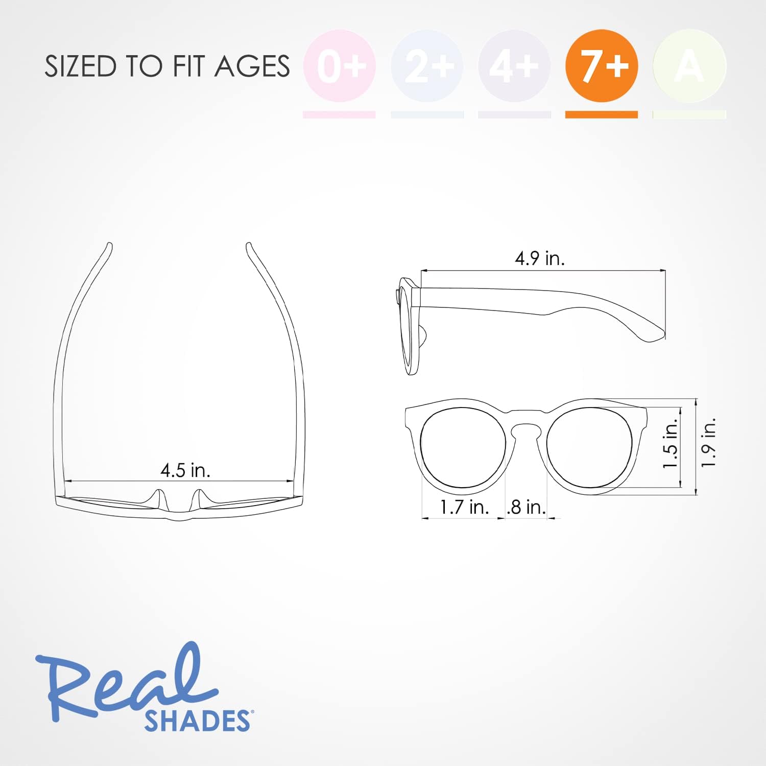 Real Shades – Lentes de pantalla para computadora, 100% protección UV, antirreflejos, para mujeres, hombres, niños y niños pequeños