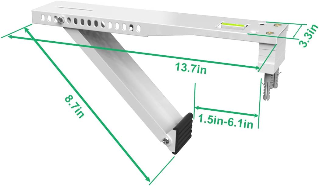Forestchill Soporte de aire acondicionado de ventana, soporte ligero de hasta 88 libras, soporte universal de unidad de ventana de CA, compatible