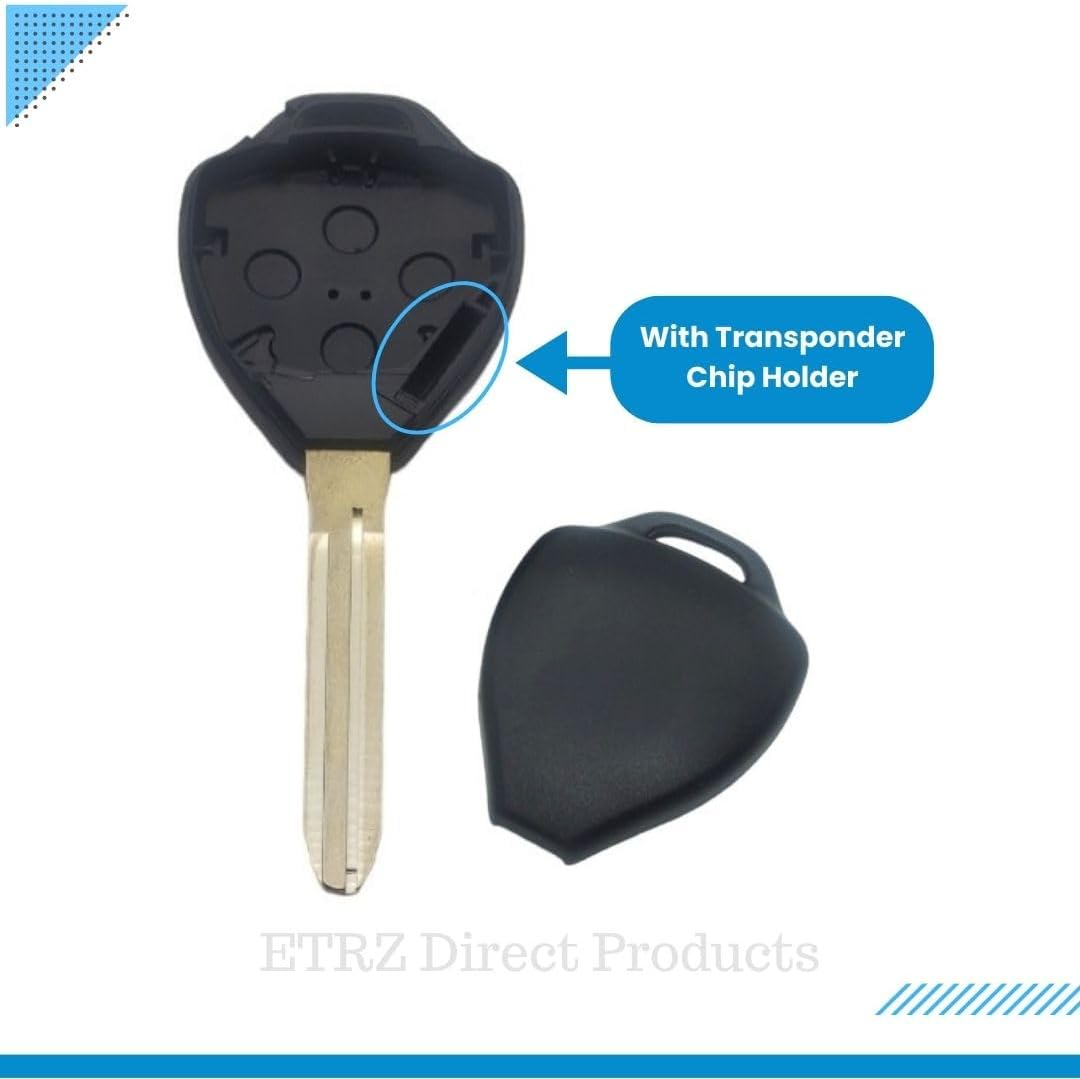 1 funda para llave remota sin llave con almohadilla de 4 botones HYQ12BBY GQ4-29T para Avalon 2008-12 Camry 2009-11 Corolla 2009-13 Venza