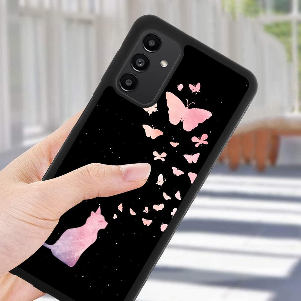 Funda compatible con Samsung Galaxy A13 5G, protector de pantalla integrado, antideslizante, a prueba de golpes, para Samsung Galaxy A13 5G Butterfly