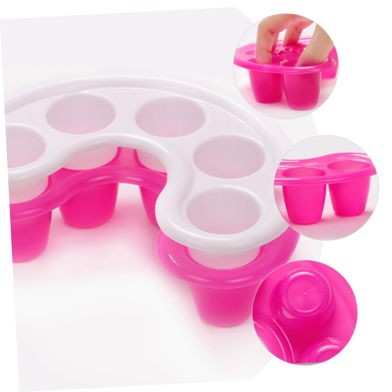 FOMIYES Cuenco de remojo de uñas, 2 unidades, cuenco de remojo de uñas, accesorio de arte de uñas, recipiente para exfoliación, recipiente de remojo