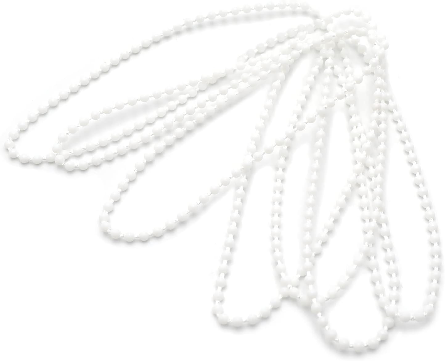 HTTMT – Cadena de cuentas de cadena de polea lateral blanca de 13.1ft13 pies para cortina de persiana enrollable, tratamientos de ventana (solo