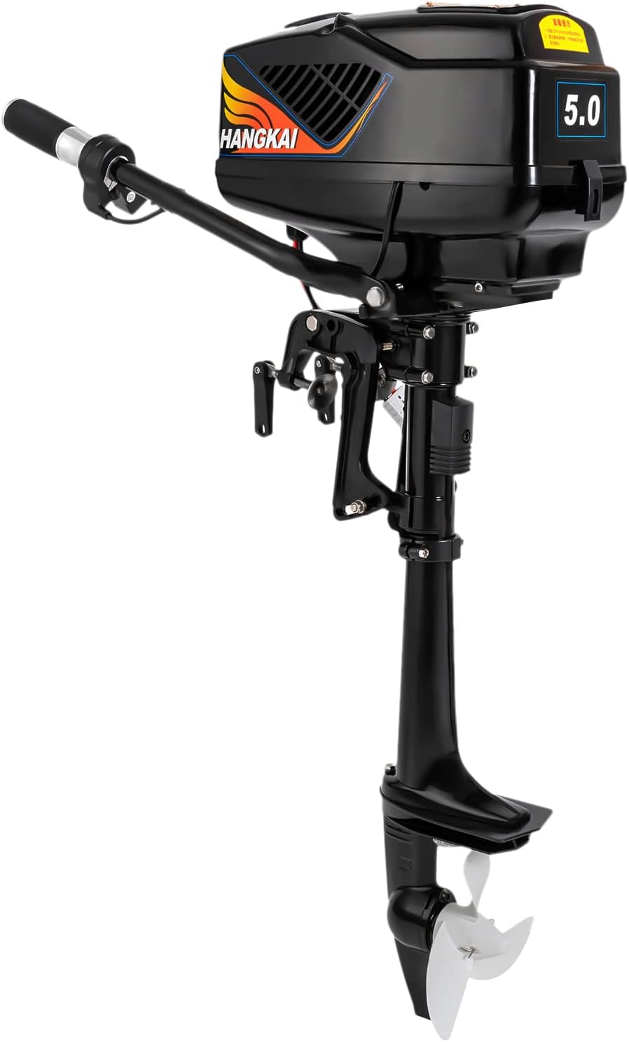 CNCEST Motor fuera de borda, motor de arrastre eléctrico 5HP con motor de cobre puro sin escobillas, motor de barco de 48V1200W para kayak, barcos