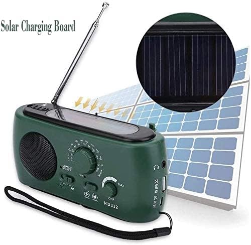 Radios portátil Am FM emergencia energía solar manivela radio AMFMSW Radio de emergencia con linterna LED cargador de teléfono de emergencia