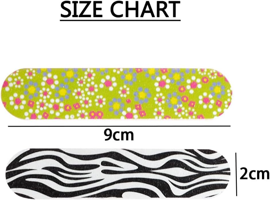 20 unidades coloridas mini limas de uñas de doble cara, bloque de pulido de uñas, tablero de esmeril, tira de pulido de gel para manicura, pedicura,
