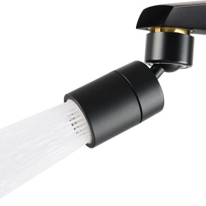 Hibbent Aireador de grifo hembra de doble función, ángulo extra grande de 1.8 GPM giratorio para fregadero de cocina, cabezal rociador giratorio de Hibbent Aireador de grifo hembra de doble función, ángulo extra grande de 1.8 GPM giratorio para fregadero de cocina, cabezal rociador giratorio de