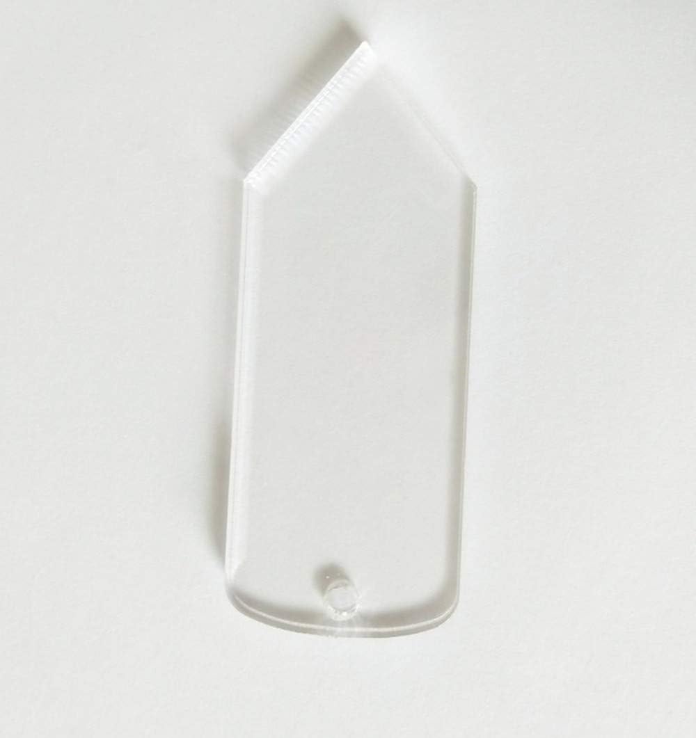 15 llaveros de lápiz acrílico en blanco transparente, regalos de fiesta (2.5 pulgadas)