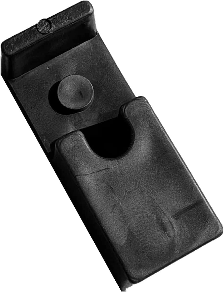 Jamba de pared para puerta de ducha, guía, color negro, equipado con 2 tornillos, paquete de 2