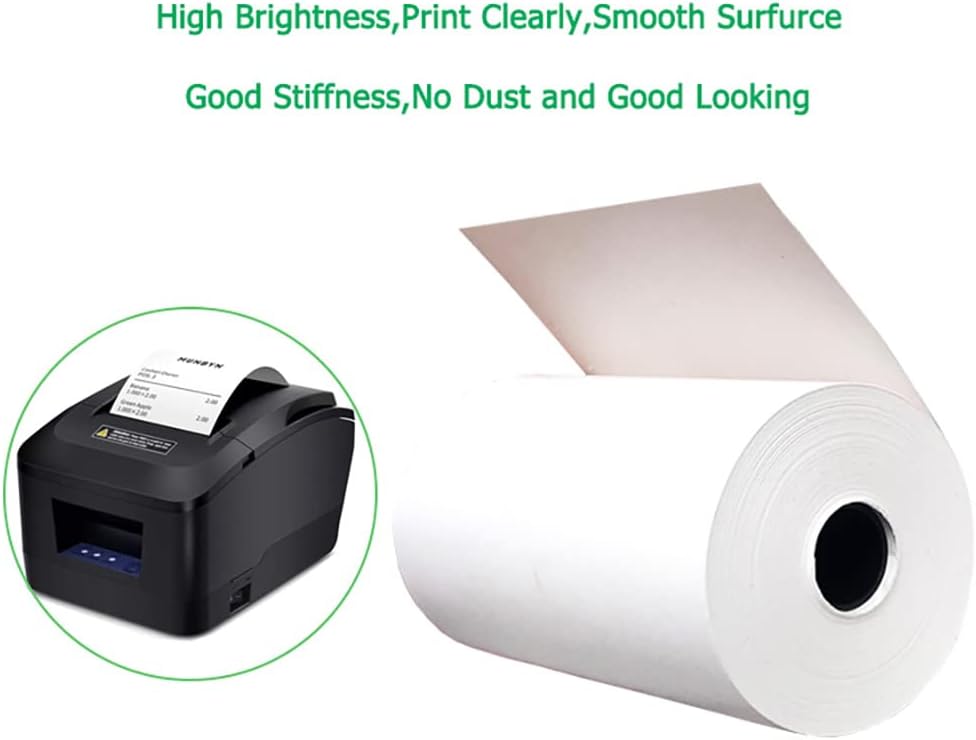 (5 rollos) 3 18 “x 119′ Caja registradora térmica POS Recibo Rollo de papel libre de BPA para First Data Fd100 Fd200 Fd300 Hypercom T77 –